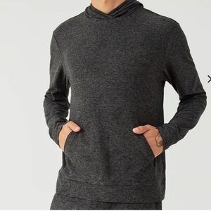 Outdoor Voices Cloudknit Hoodie Men L Charcoal Performance Comfy Lightweight